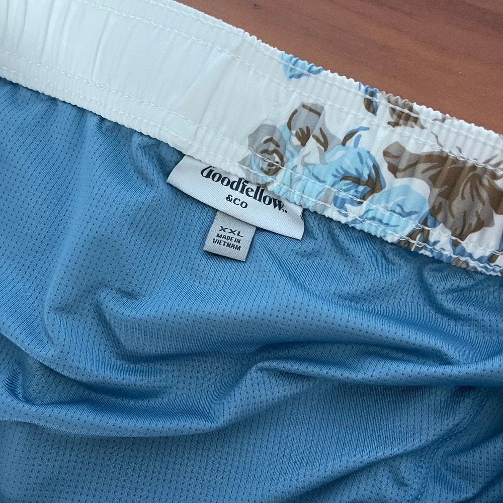 Goodfellow‎ & Co Mens White Floral Swim Trunks 7